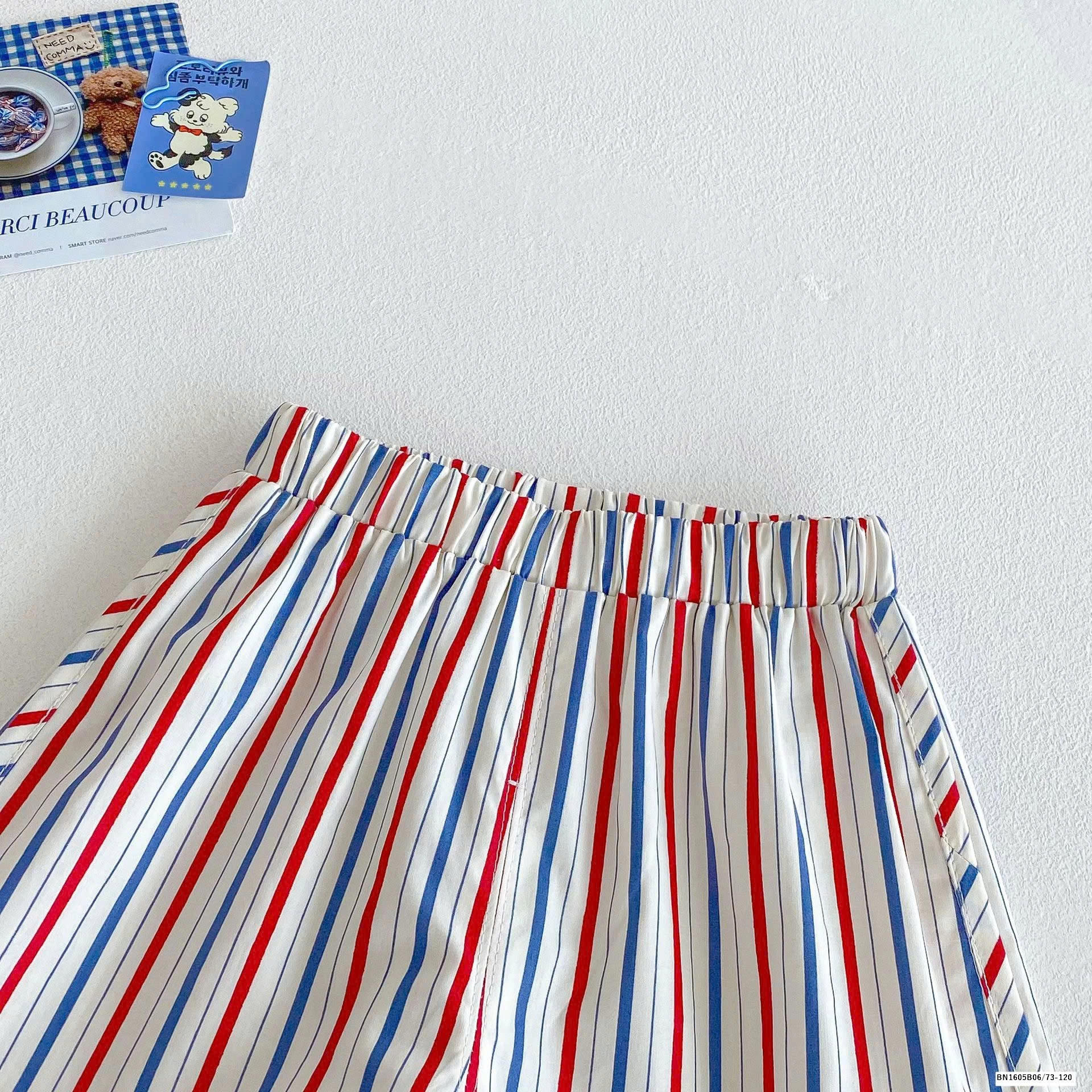 SET ÁO PHÔNG MIX QUẦN SHORT SỌC KẺ BÉ TRAI