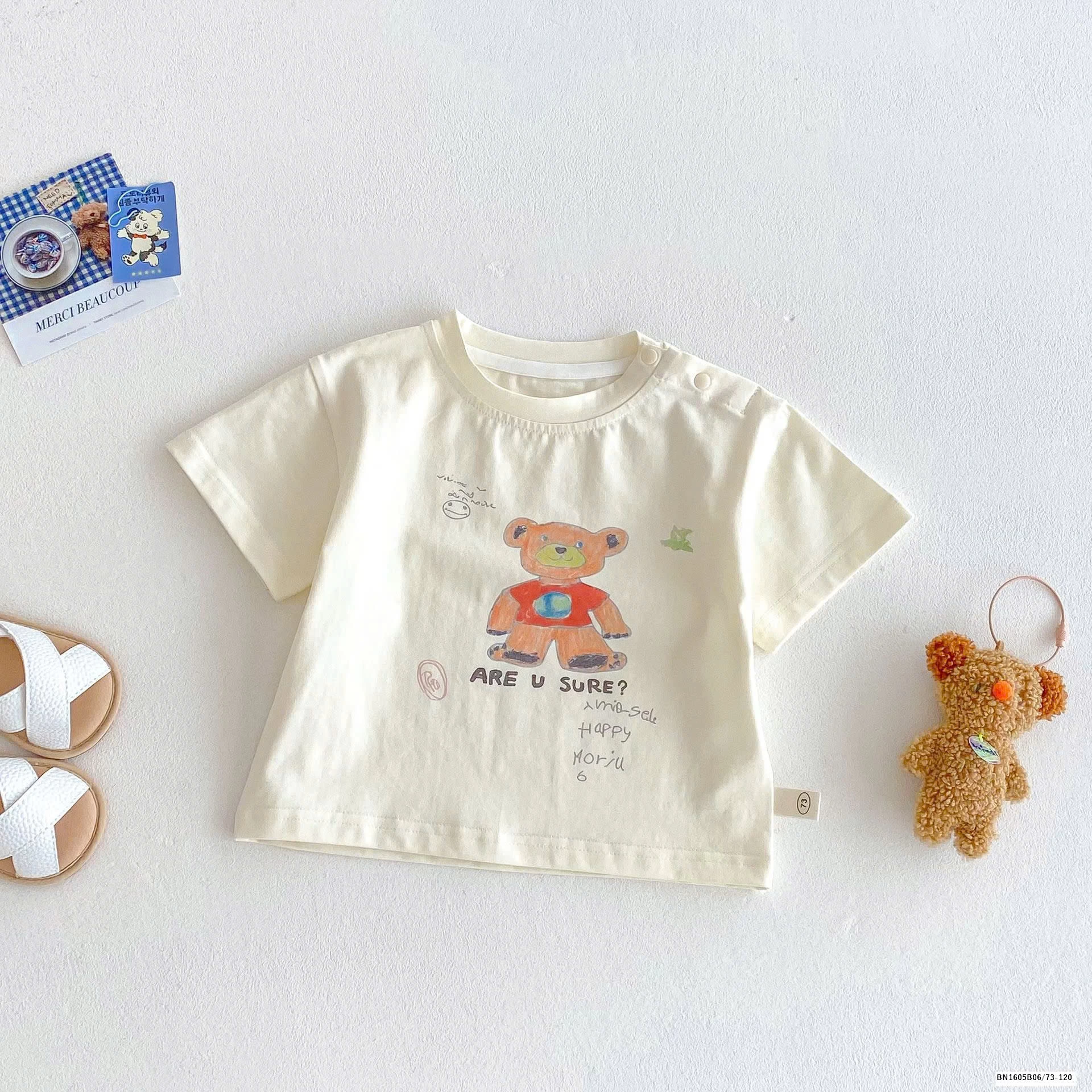 SET ÁO PHÔNG MIX QUẦN SHORT SỌC KẺ BÉ TRAI