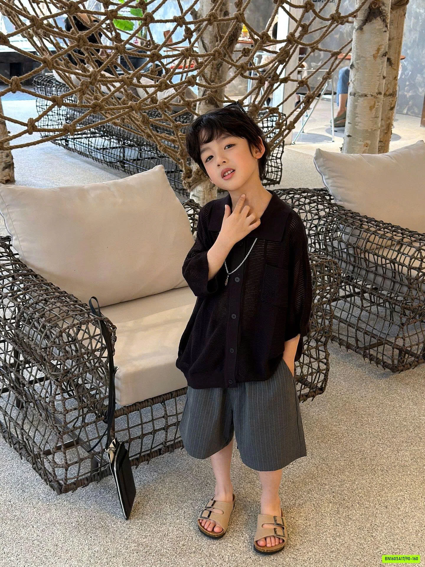 SƠ MI LƯỚI HÈ ĐI BIỂN FANSHU