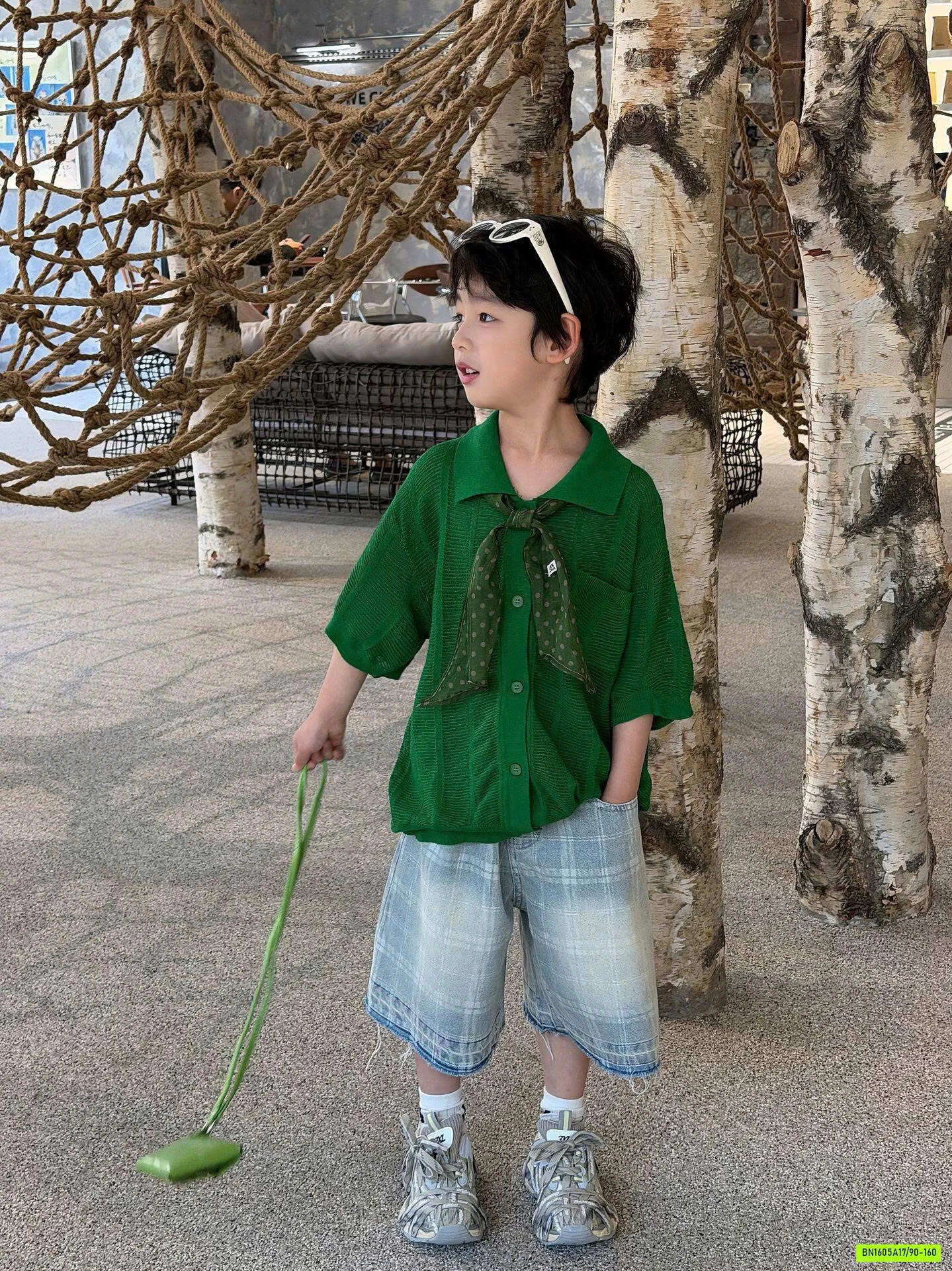 SƠ MI LƯỚI HÈ ĐI BIỂN FANSHU