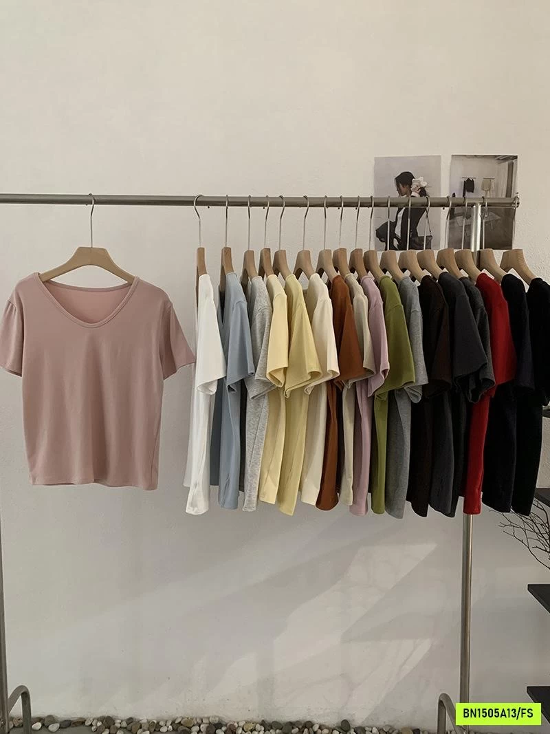 ÁO THUN CỔ TYM BASIC XUẤT HÀN