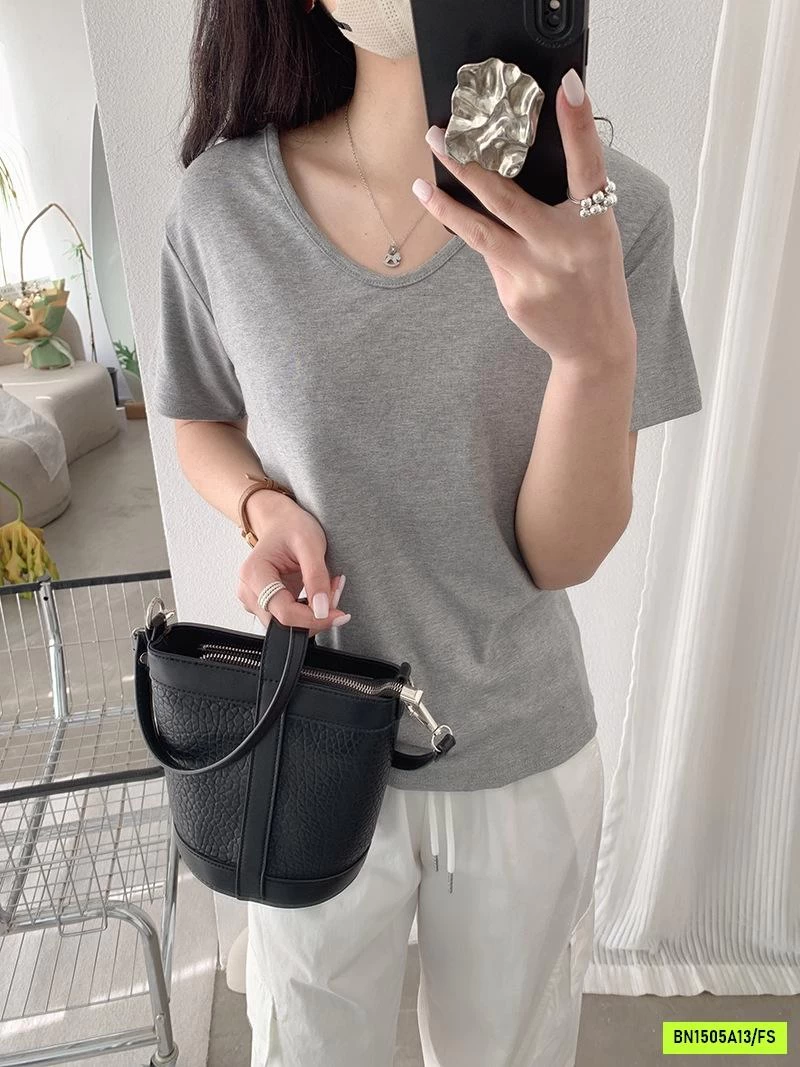 ÁO THUN CỔ TYM BASIC XUẤT HÀN