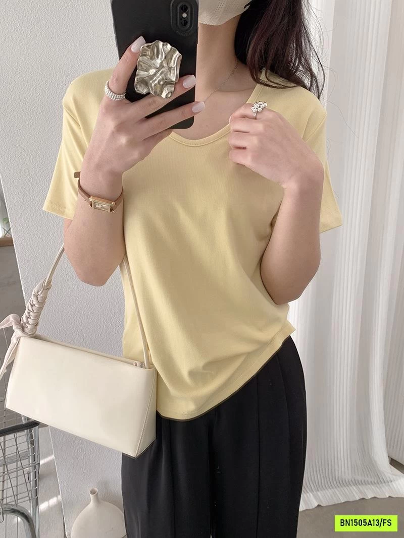 ÁO THUN CỔ TYM BASIC XUẤT HÀN