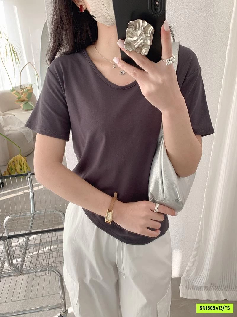 ÁO THUN CỔ TYM BASIC XUẤT HÀN