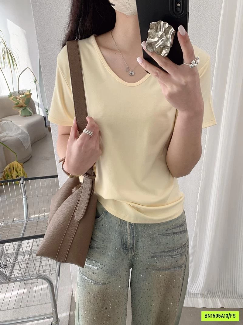 ÁO THUN CỔ TYM BASIC XUẤT HÀN
