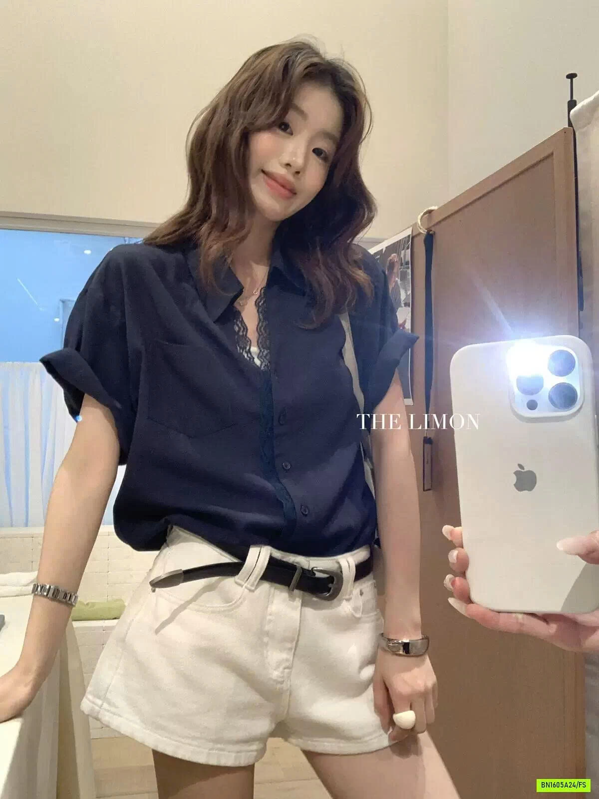 SƠ MI ĐŨI VIỀN REN LIMON