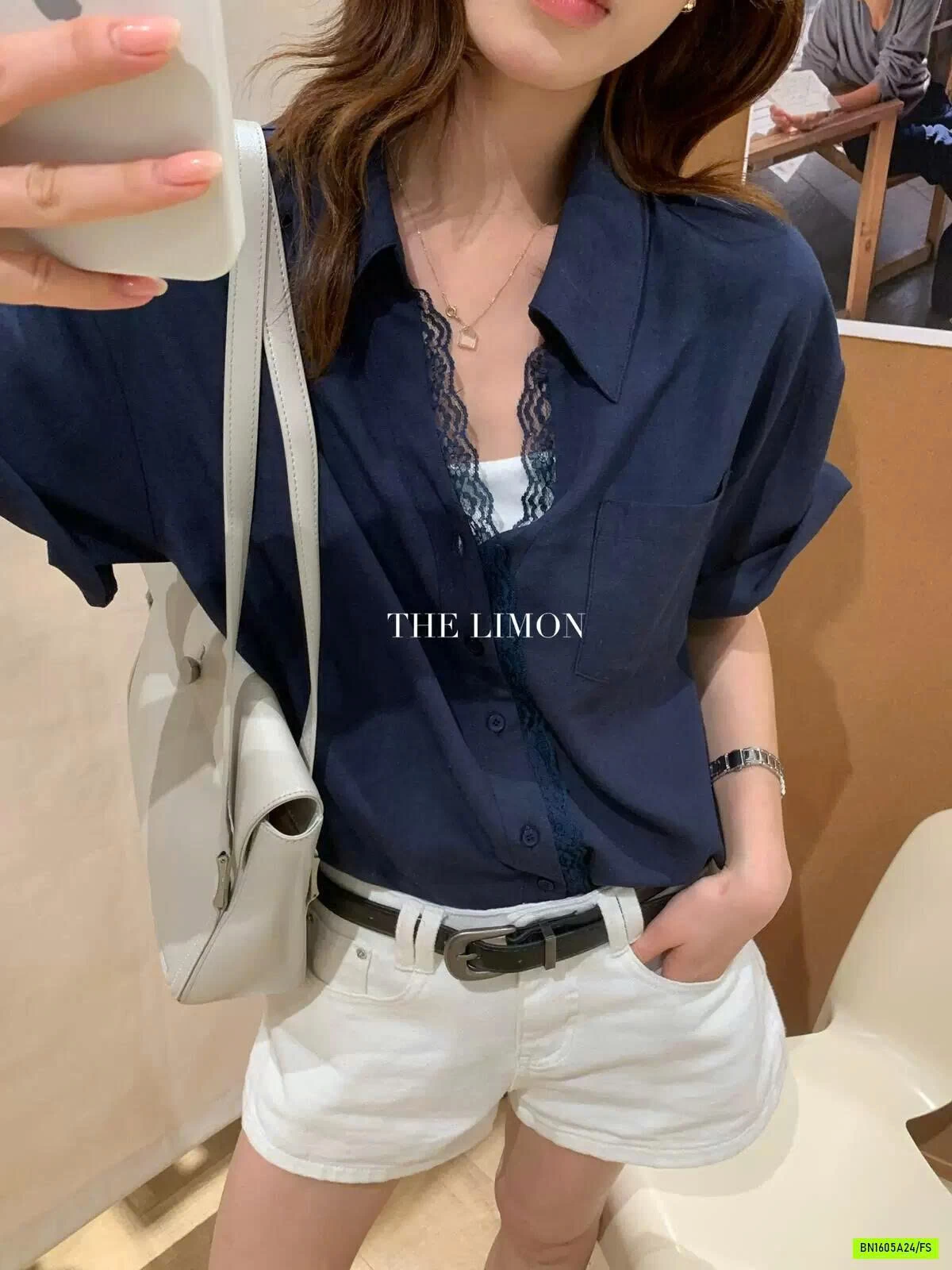 SƠ MI ĐŨI VIỀN REN LIMON