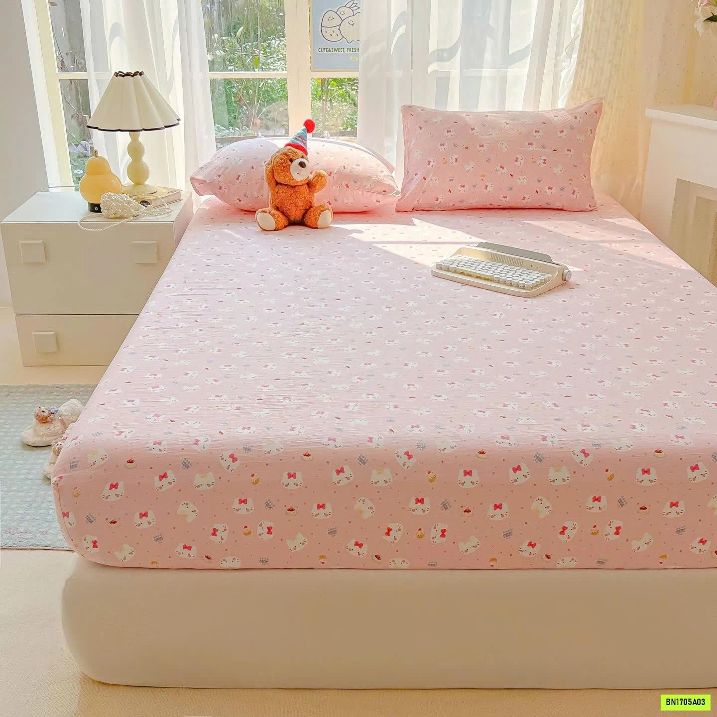 GA COTTON DỄ THƯƠNG KÈM VỎ GỐI