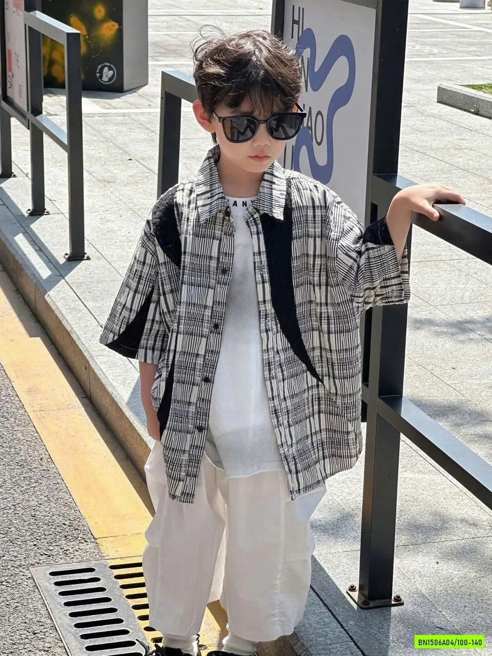 SÉT SƠ MI CARO MIX ÁO LOANG XUẤT HÀN