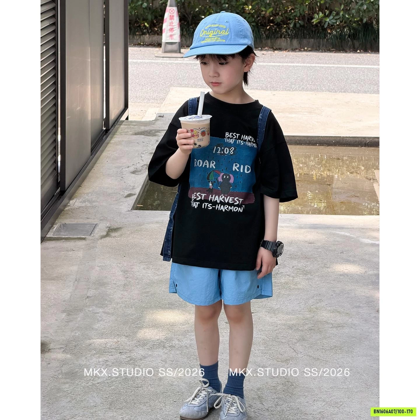 SÉT ÁO ĐEN IN HÌNH MIX SHORT COBAN