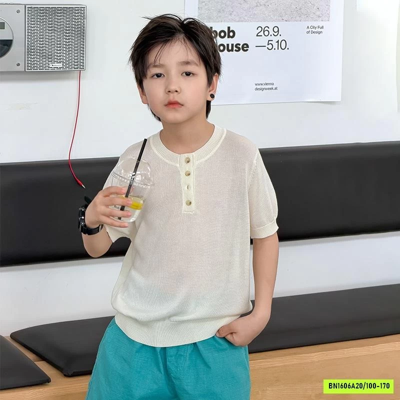 ÁO LƯỚI CỔ TRỤ CÚC NGỰC 26D034 AMBB