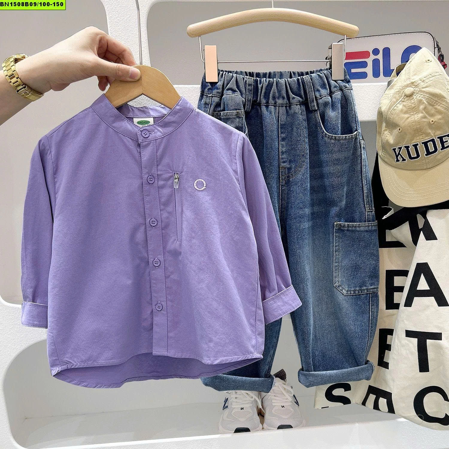 ÁO SƠ MI CỔ TRỤ KACADY