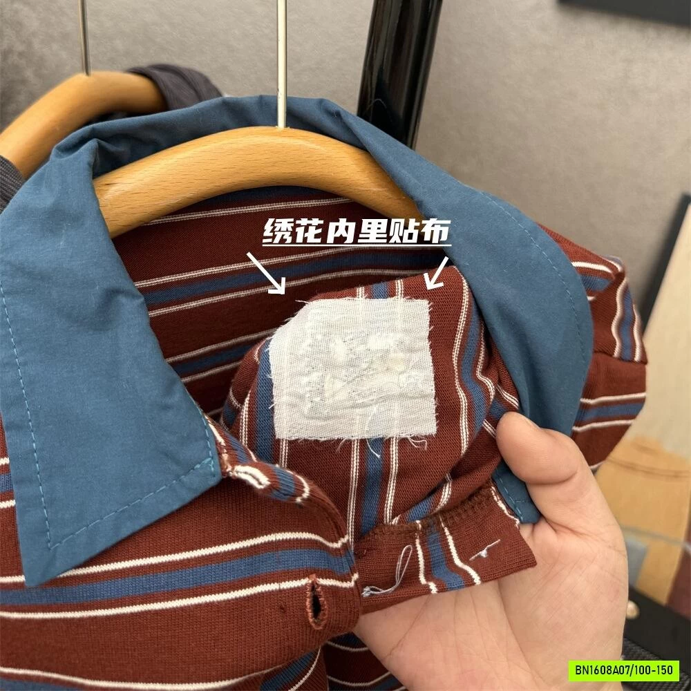 POLO KẺ ĐỎ CỔ PHỐI MÀU XUẤT HÀN