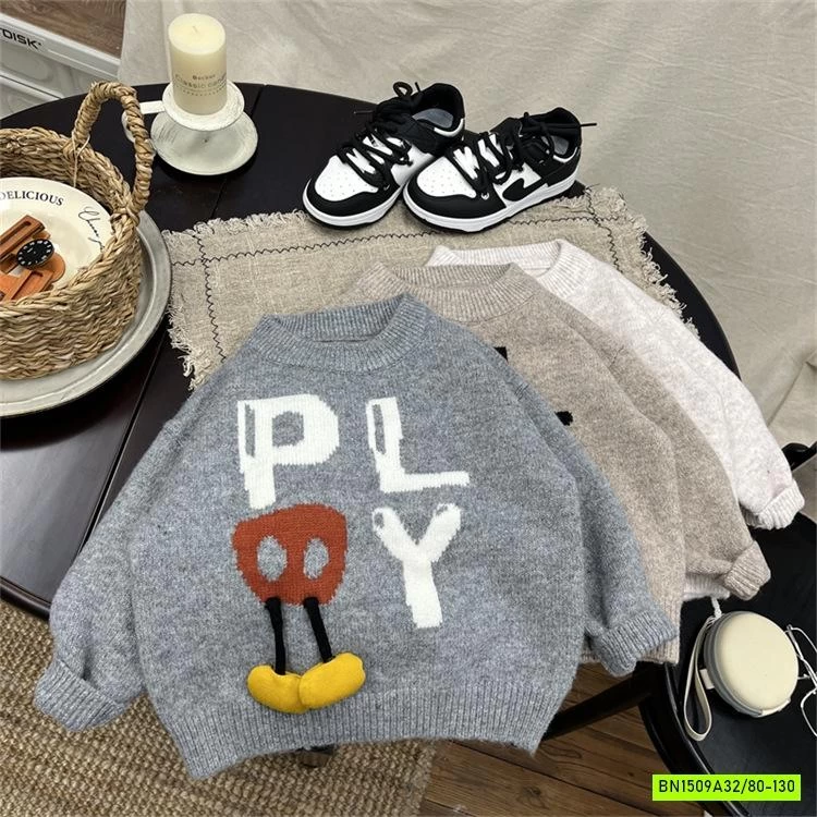 ÁO LEN THÊU CHỮ GẮN CHÂN VỊT