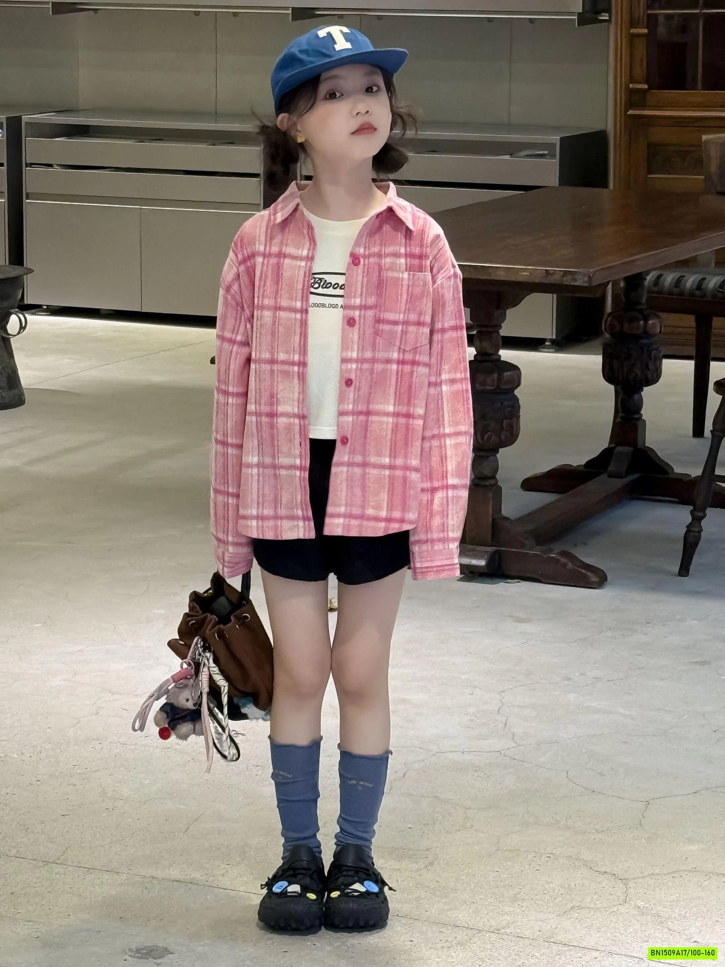 SƠ MI DÀI TAY CARO HỒNG