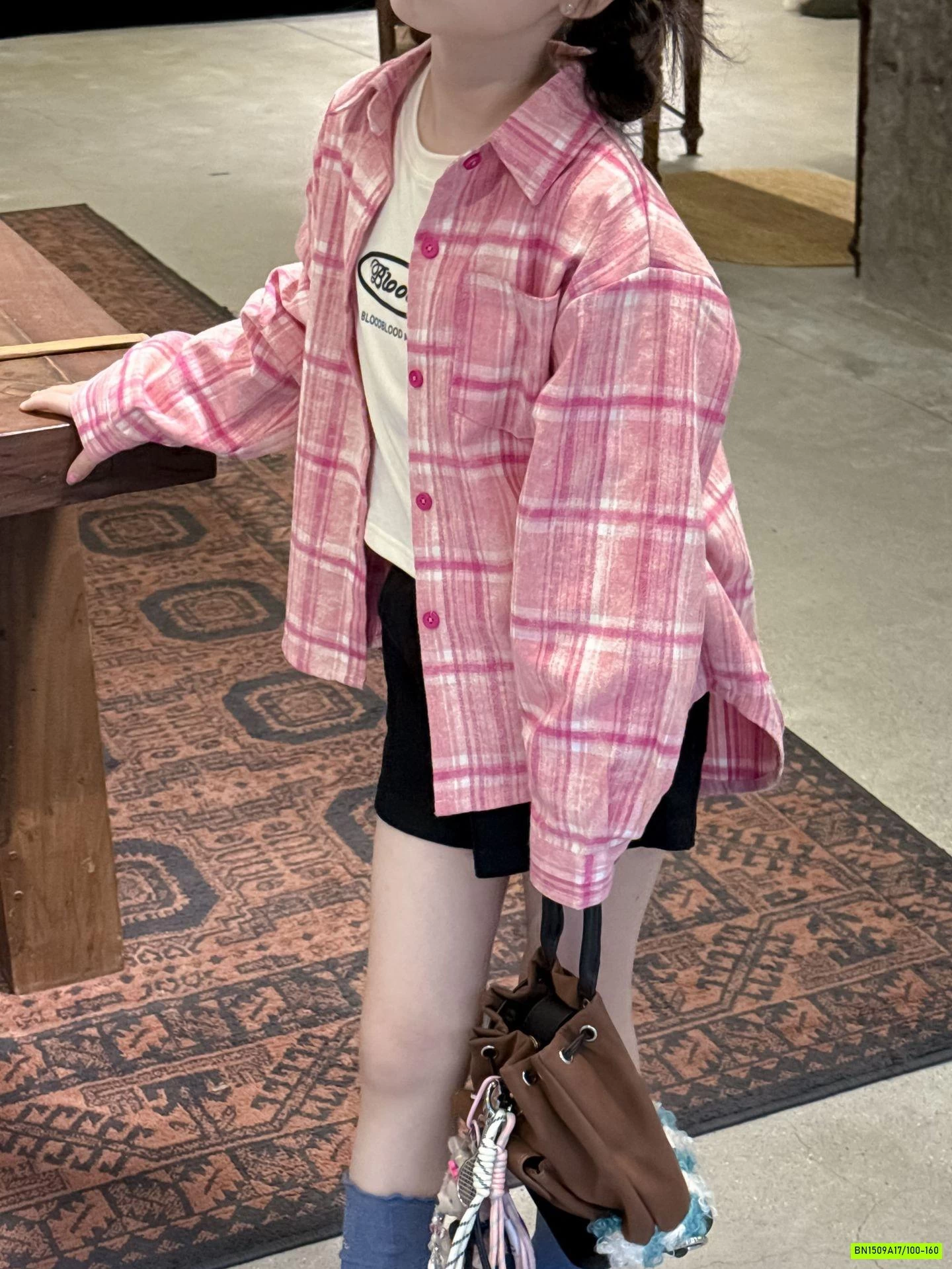 SƠ MI DÀI TAY CARO HỒNG