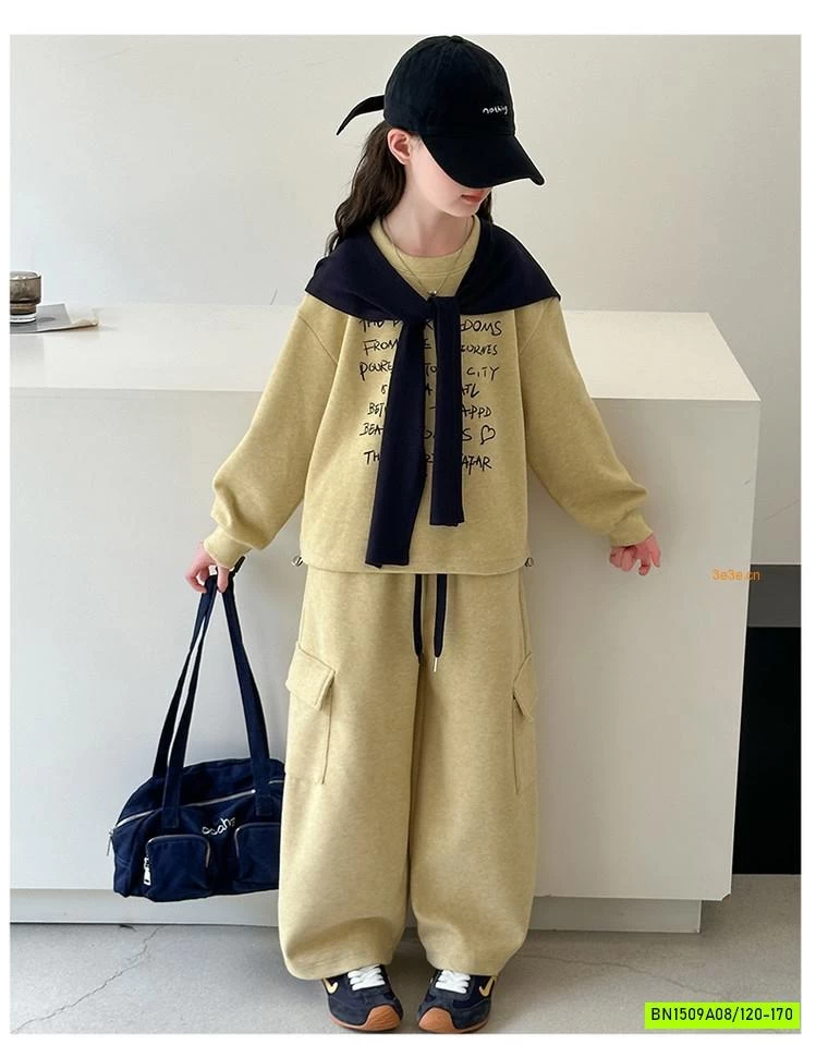 SÉT BỘ NỈ VÀNG KÈM KHĂN