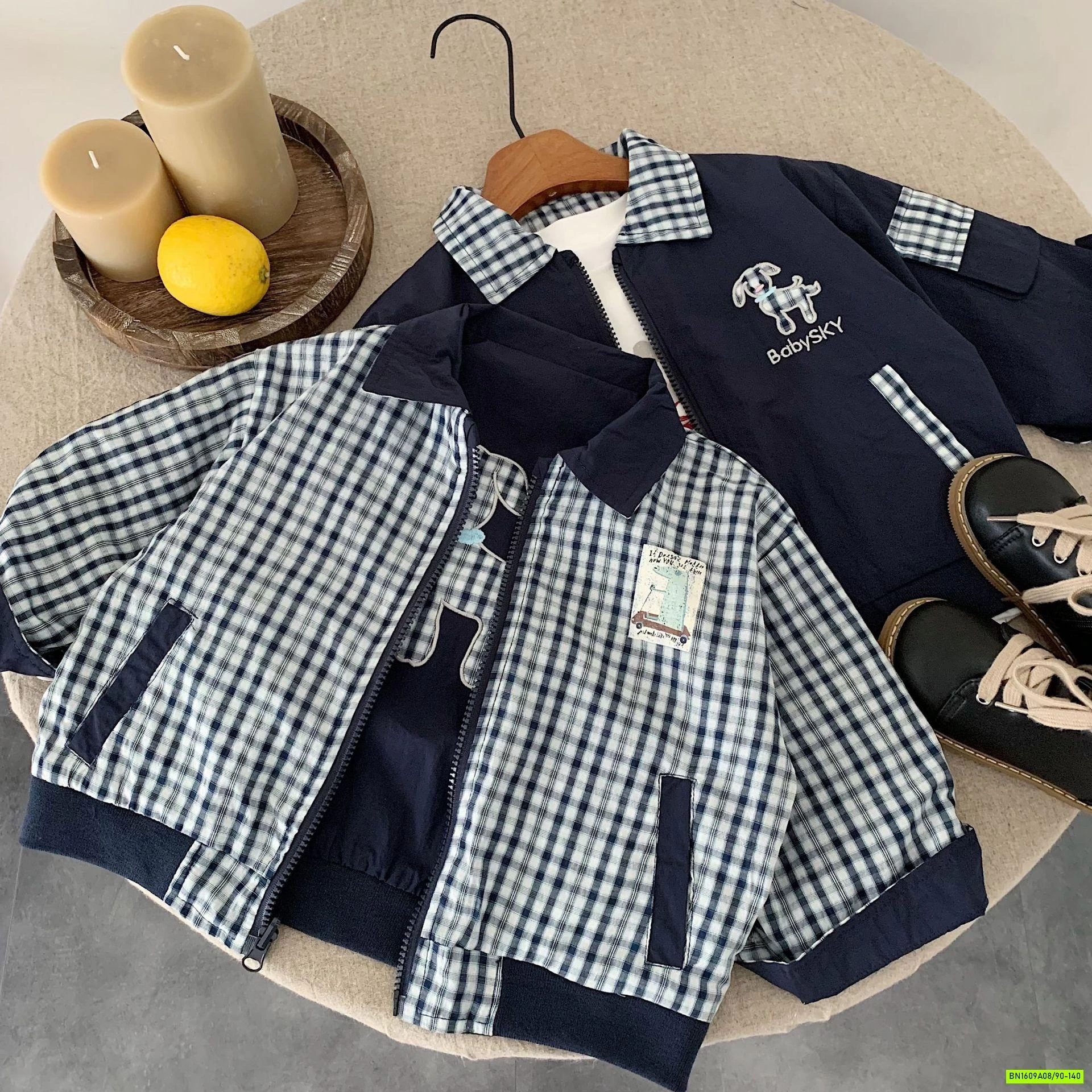 KHOÁC GIÓ CARO 2 MẶT XỊN SÒ