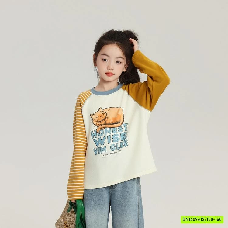 ÁO THUN PHỐI MÀU TAY IN HÌNH