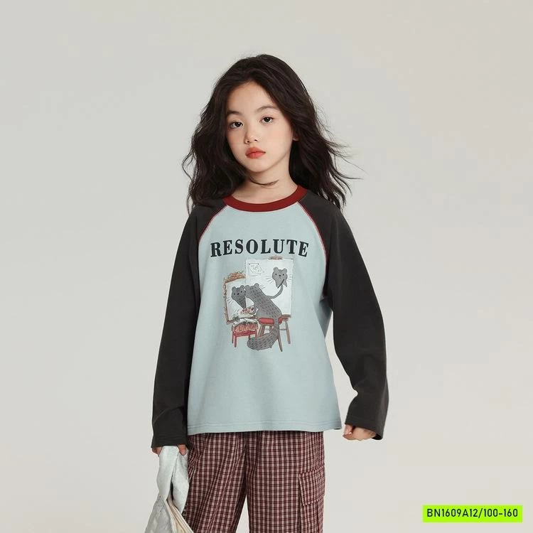 ÁO THUN PHỐI MÀU TAY IN HÌNH