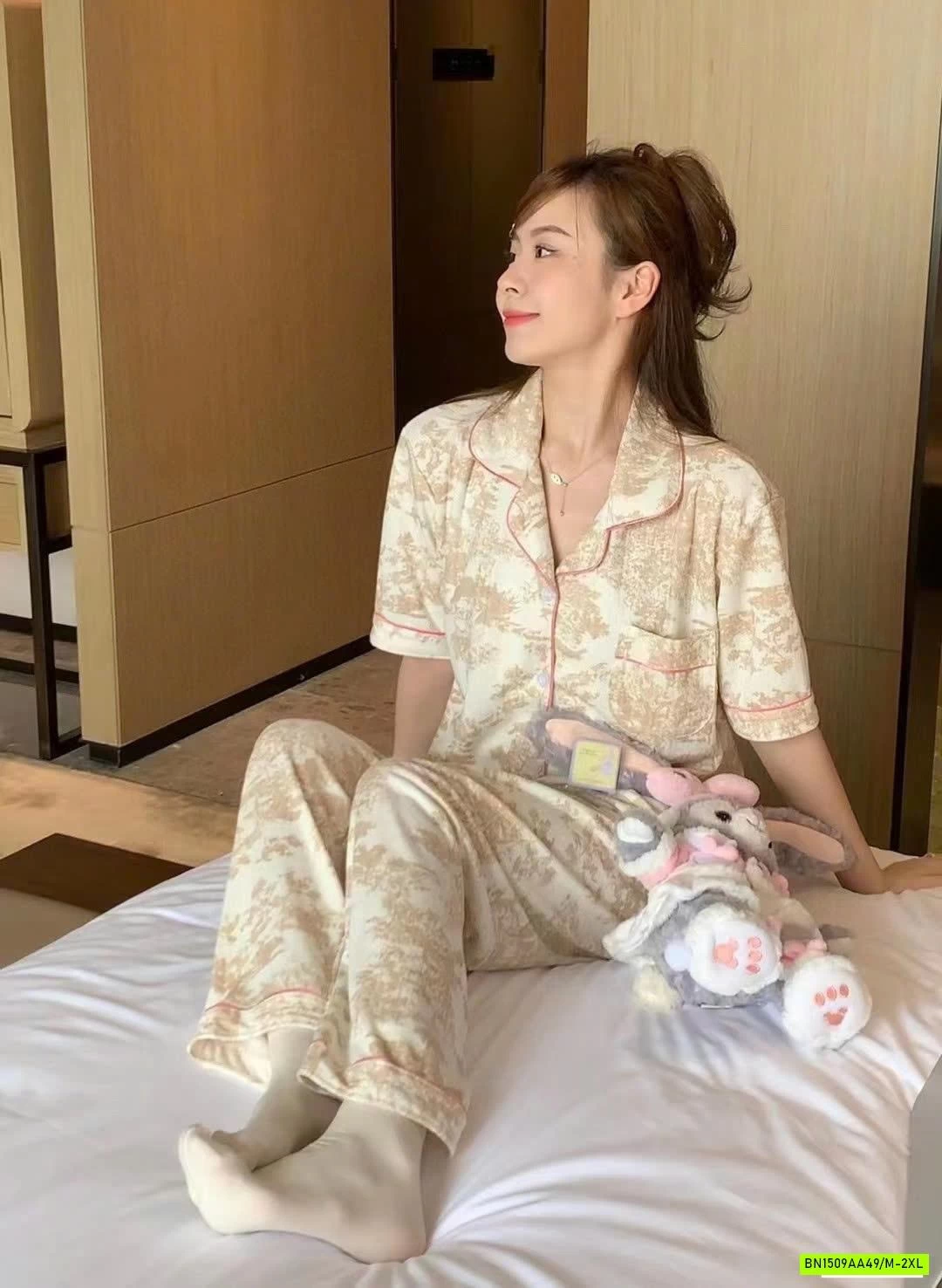 PIZAMA NGẮN TAY QUẦN DÀI