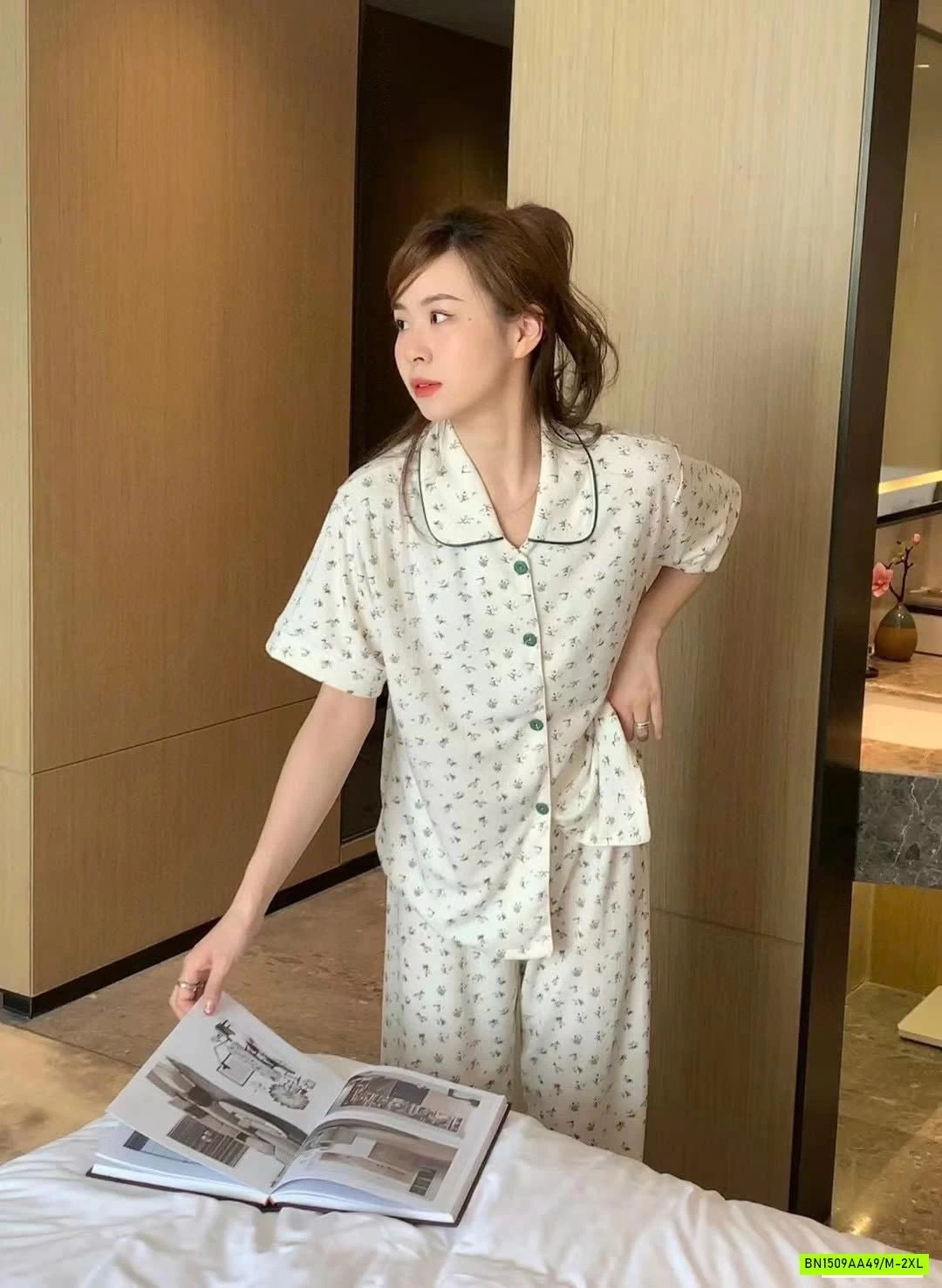 PIZAMA NGẮN TAY QUẦN DÀI