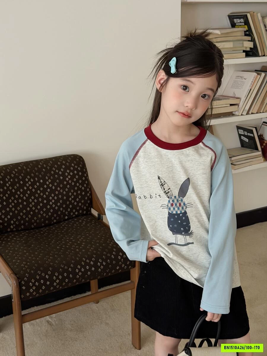 ÁO THUN PHỐI MÀU TAY 26E107 AMBB