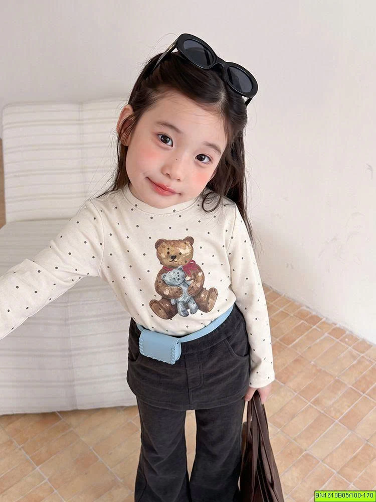 ÁO THUN MÈO CHẤM BI AMBB  26F053