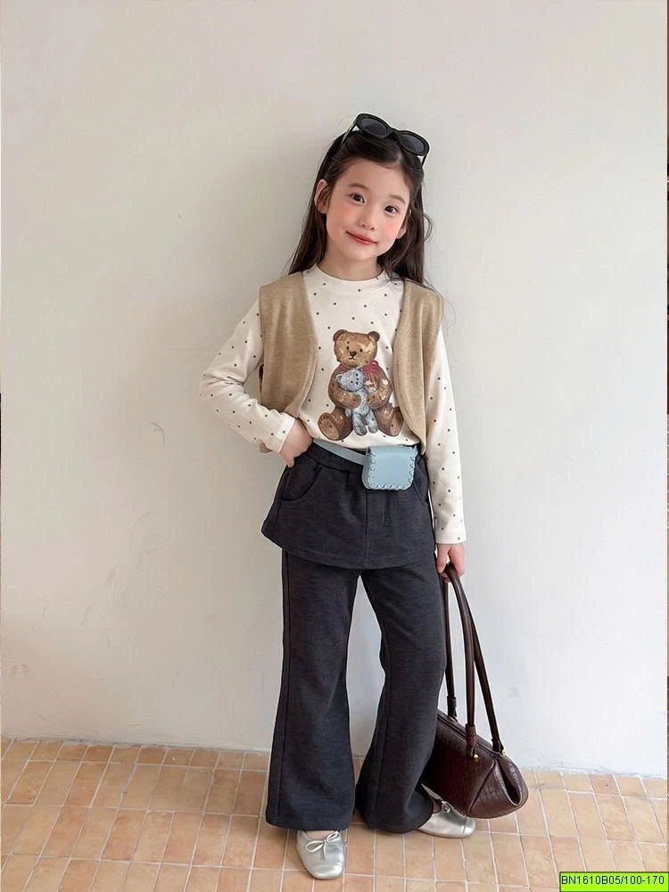 ÁO THUN MÈO CHẤM BI AMBB  26F053