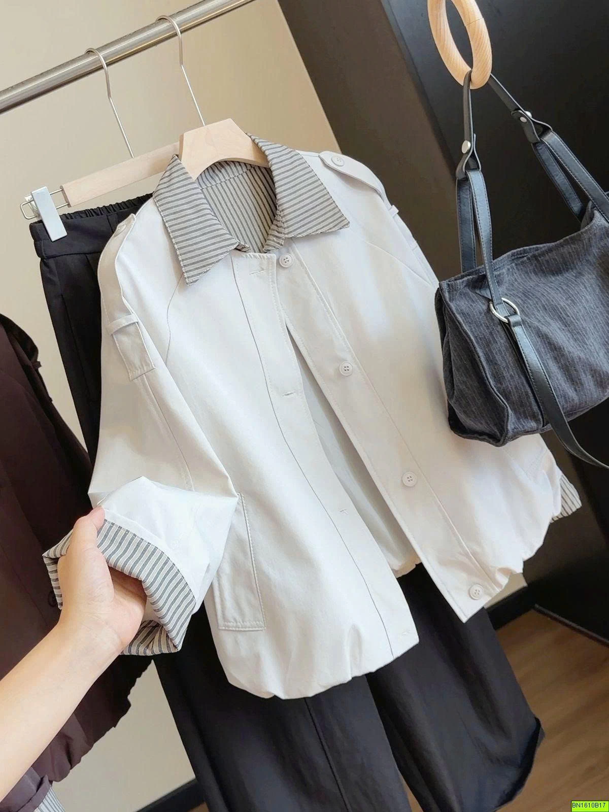 ÁO KHOÁC PHỐI CỔ THỜI TRANG VINTAGE
