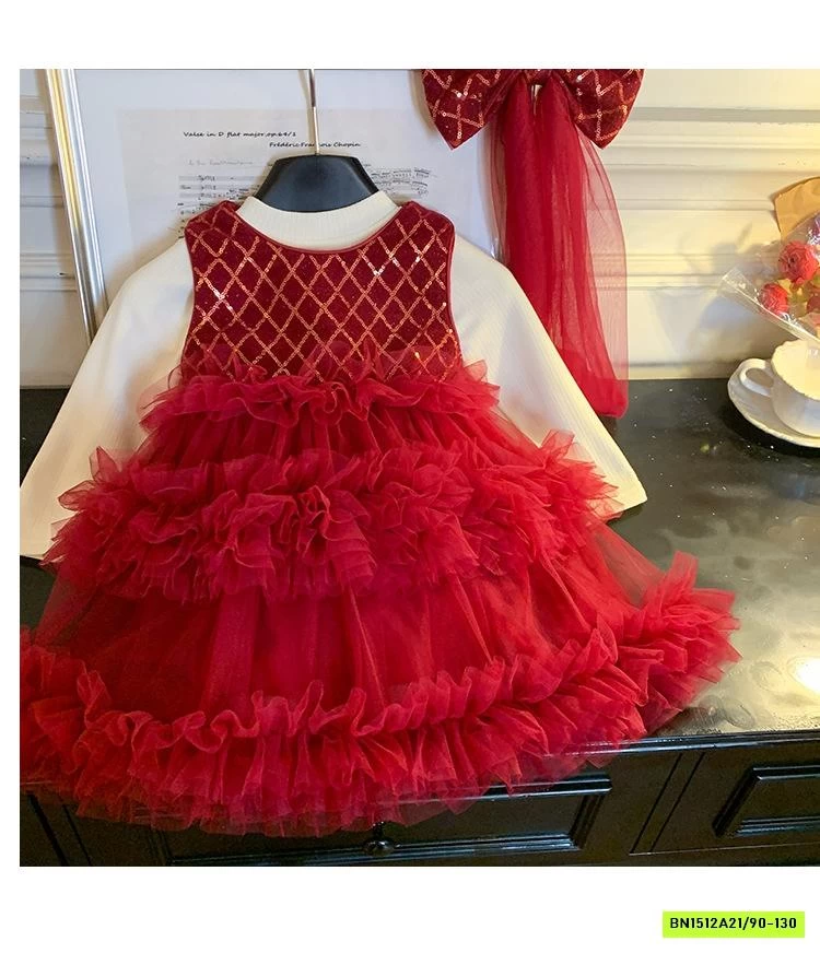 SÉT VÁY ĐỎ ÁO LEN LÓT NHUNG BLUETOWN