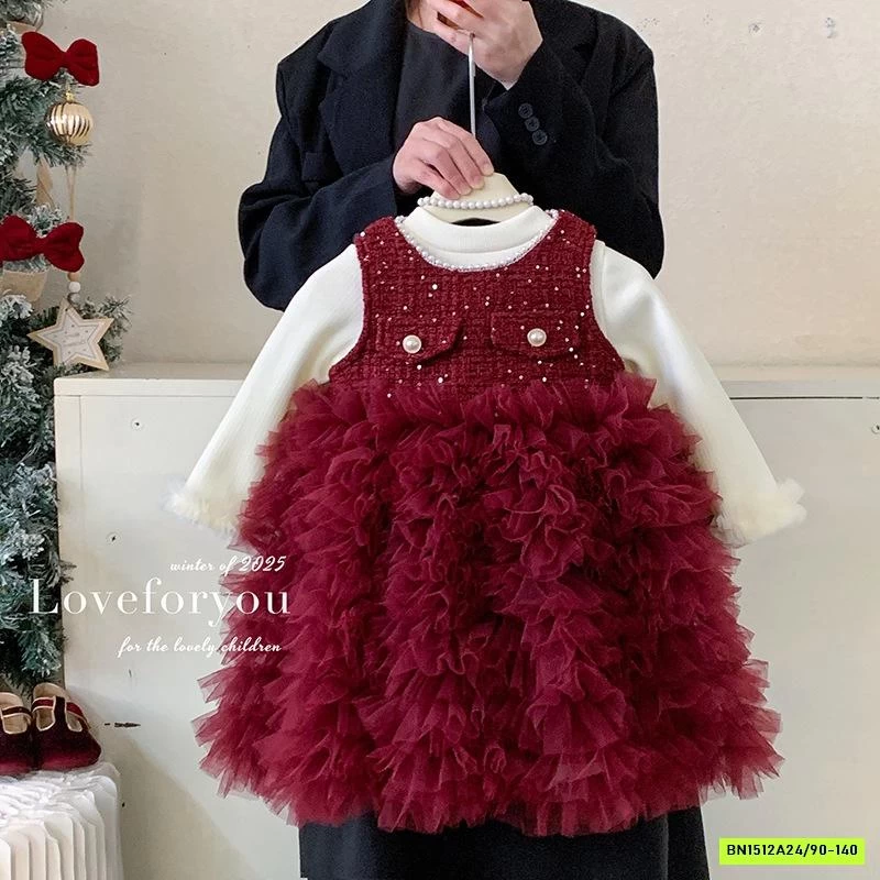 SÉT ĐẦM DẠ TUTU GIẢ TÚI NGỰC BLUETOWN