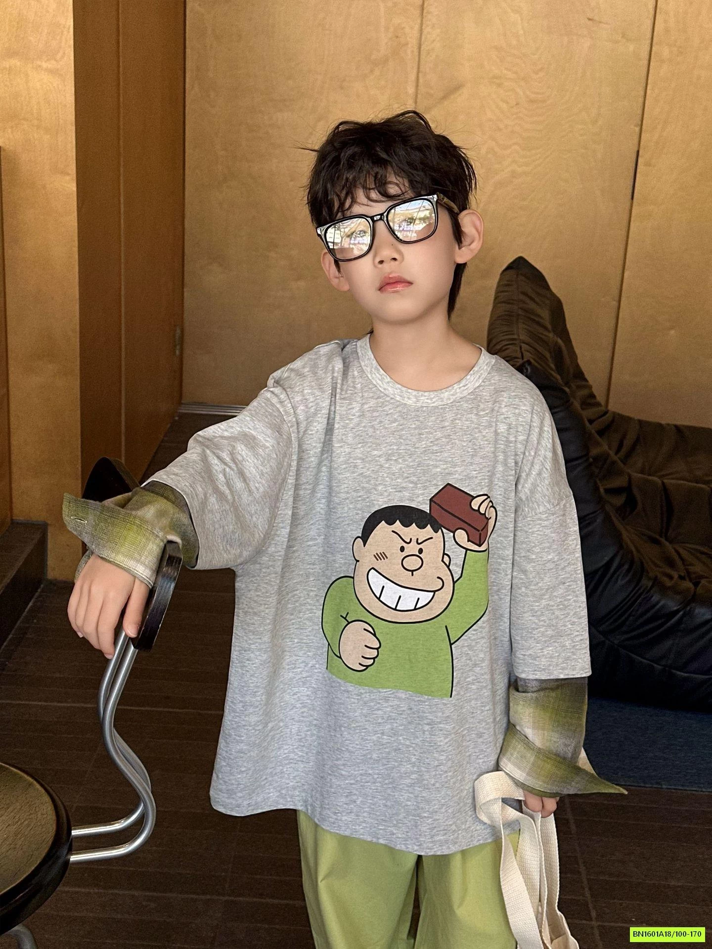 ÁO THUN CHAI-EN TAY PHỐI CARO