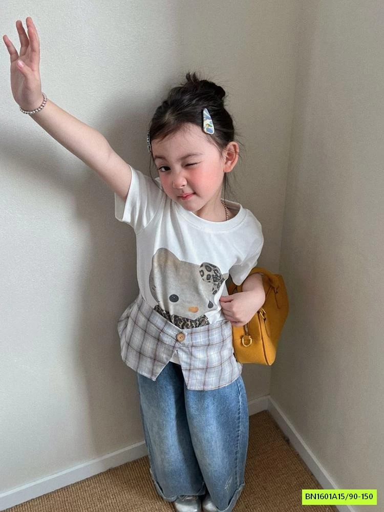 SÉT ÁO KITTY MIX JEANS SUÔNG