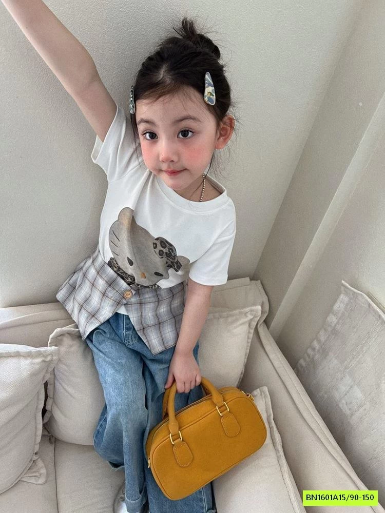 SÉT ÁO KITTY MIX JEANS SUÔNG