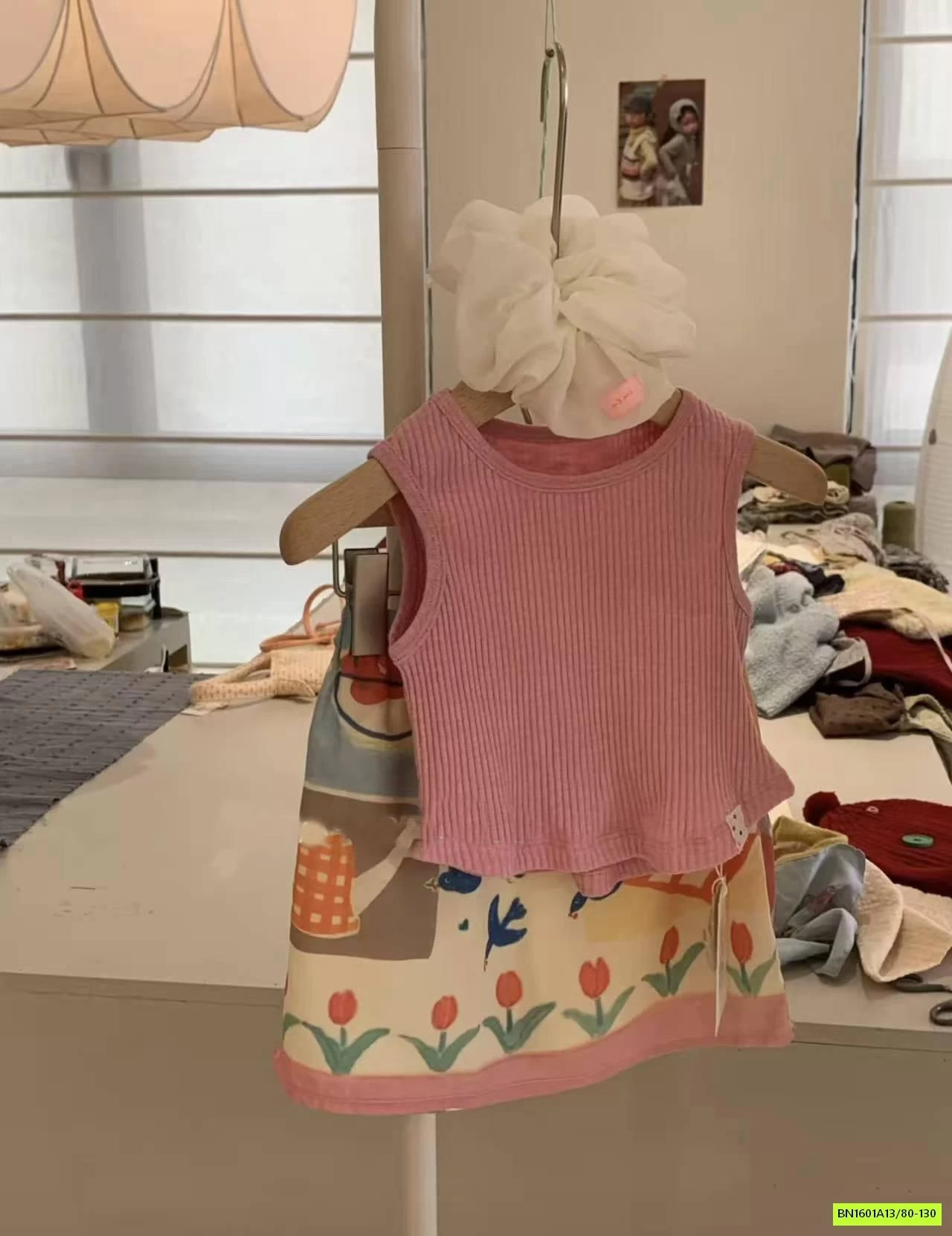 SÉT ÁO HỒNG MIX CV HOA