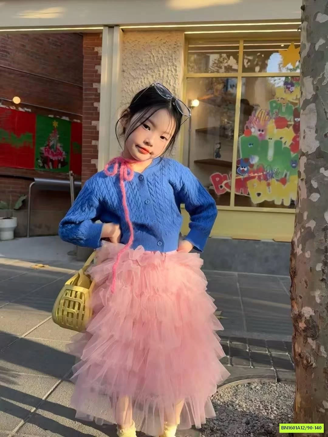 SÉT LEN XANH MIX CV TUTU HỒNG