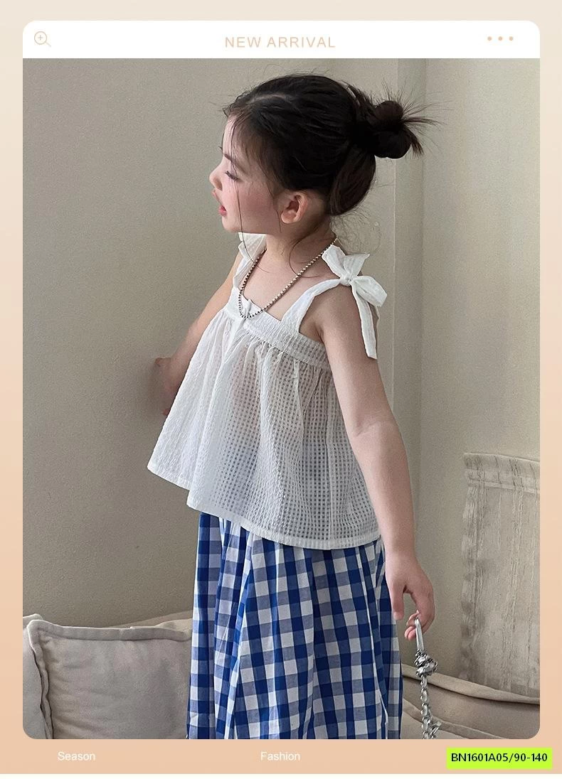 SÉT VÁY 2 DÂY CV CARO XANH