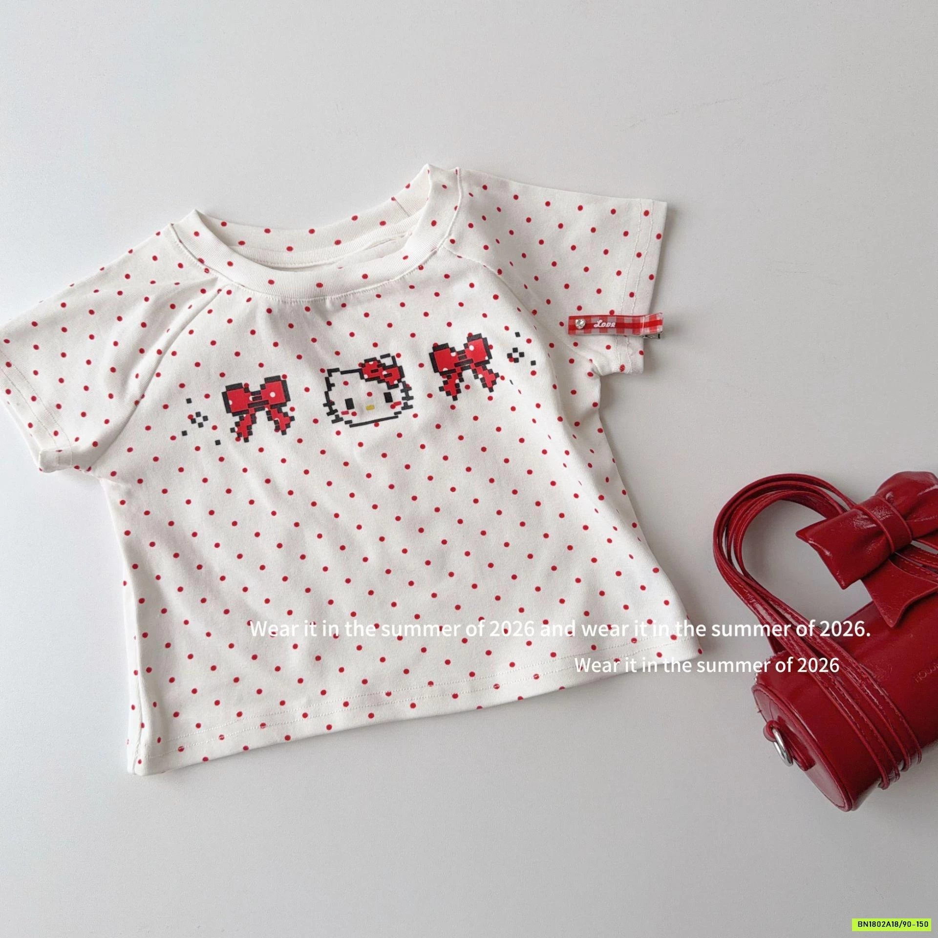 SÉT VÁY KITTY ĐỎ T&Q KIDS