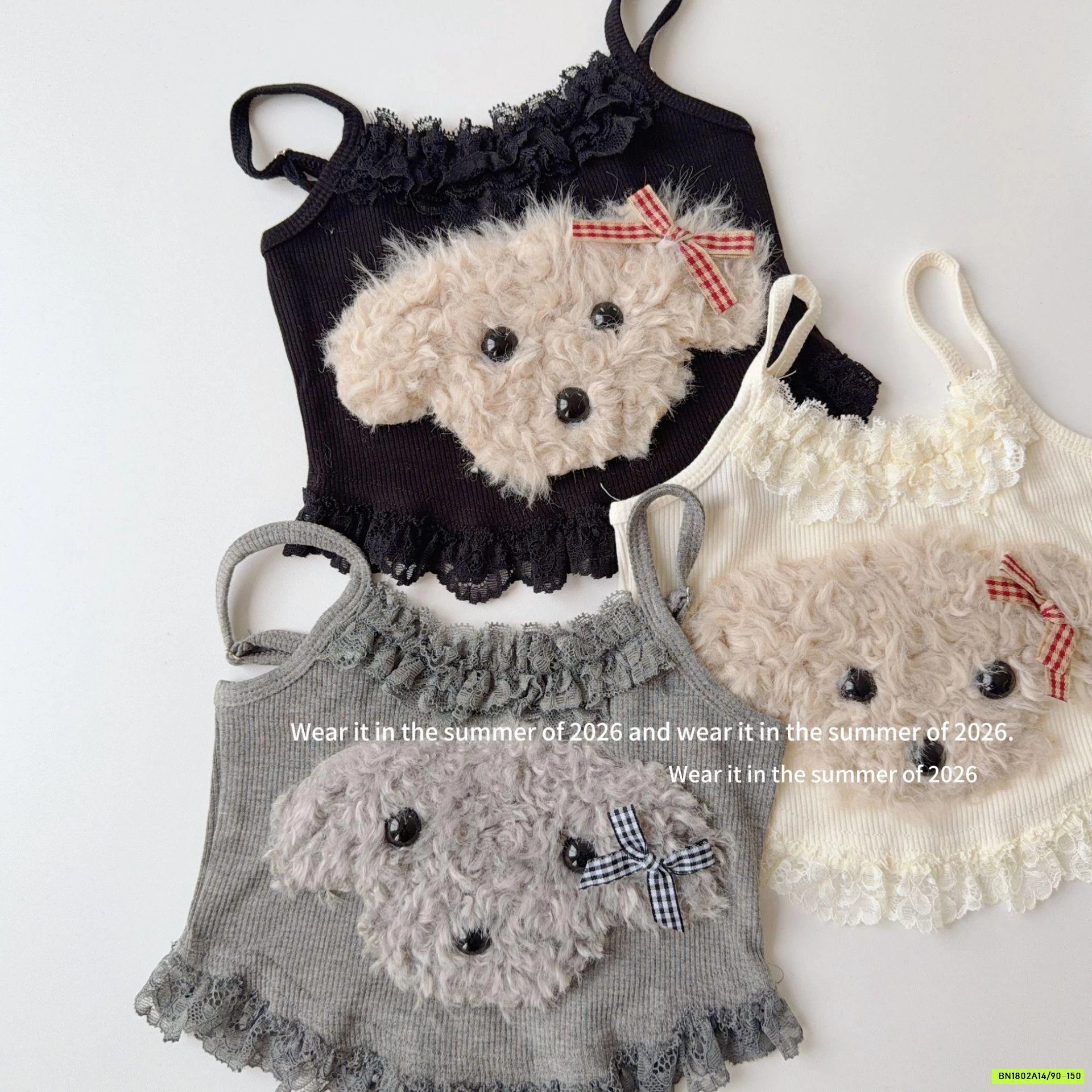 ÁO 2 DÂY CÚN VIỀN REN T&Q KIDS