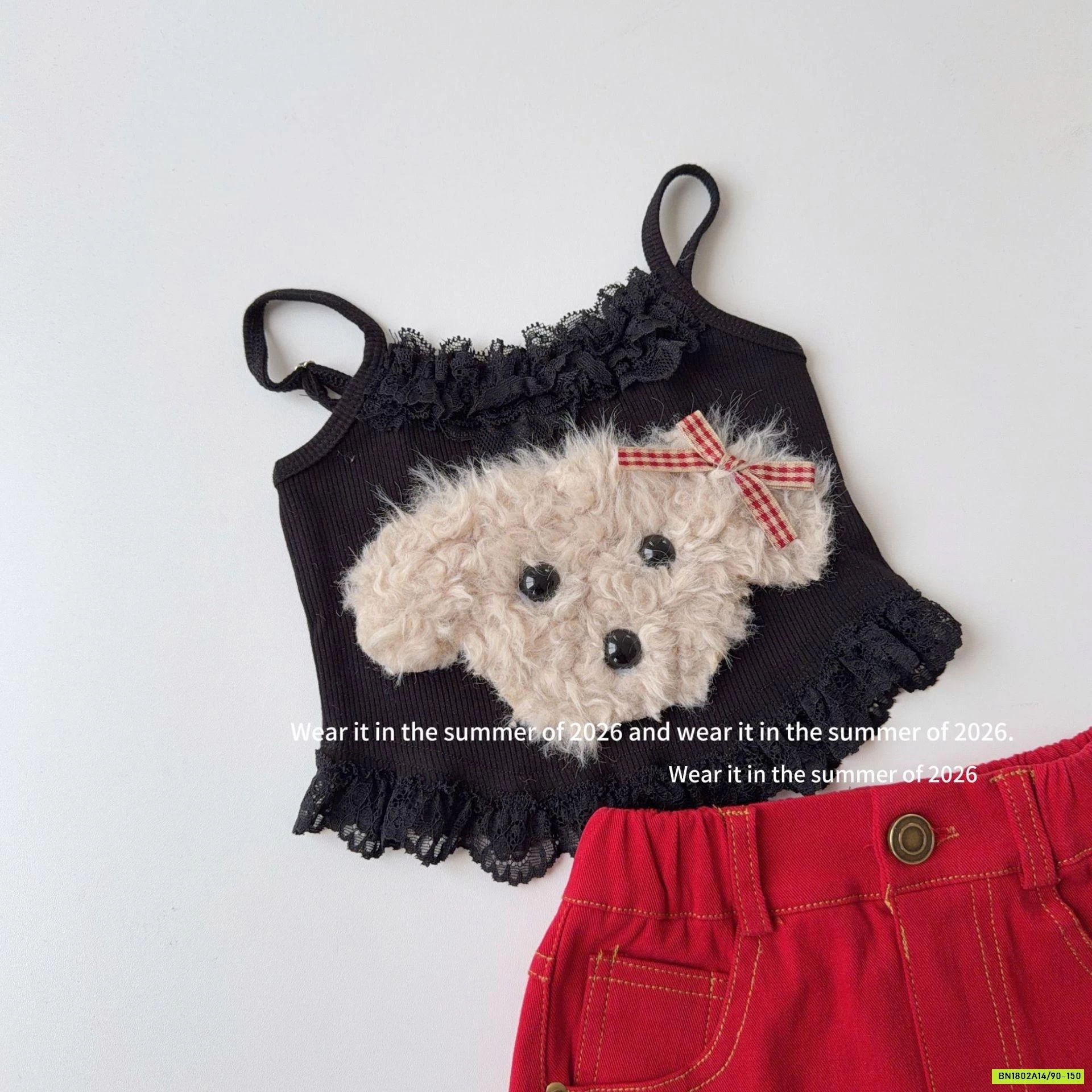 ÁO 2 DÂY CÚN VIỀN REN T&Q KIDS