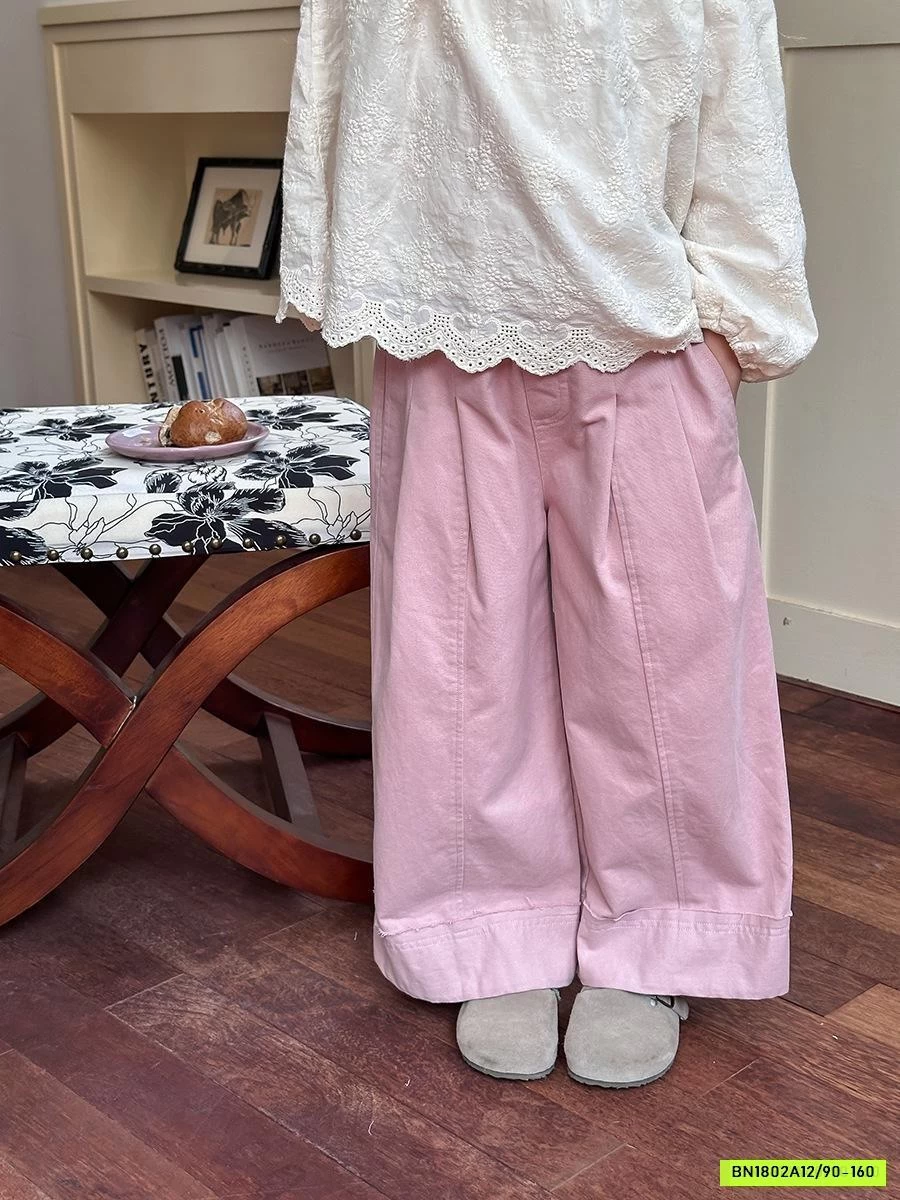 QUẦN SUÔNG GẤP GẤU GÂN TRƯỚC 24X024 AMBB