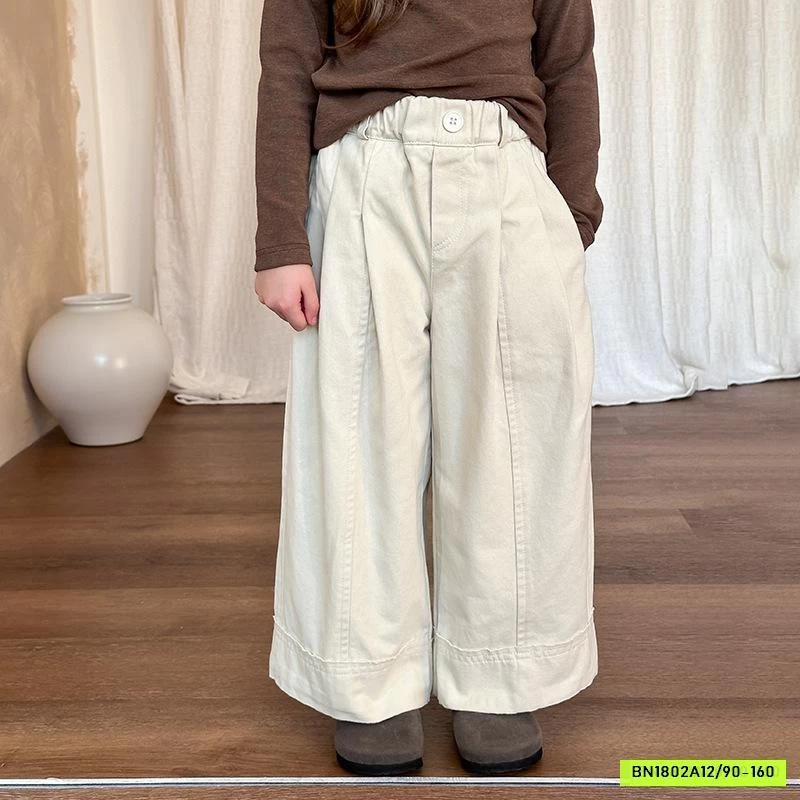 QUẦN SUÔNG GẤP GẤU GÂN TRƯỚC 24X024 AMBB