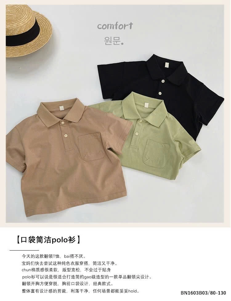 ÁO POLO TRƠN MÀU HÀN QUỐC