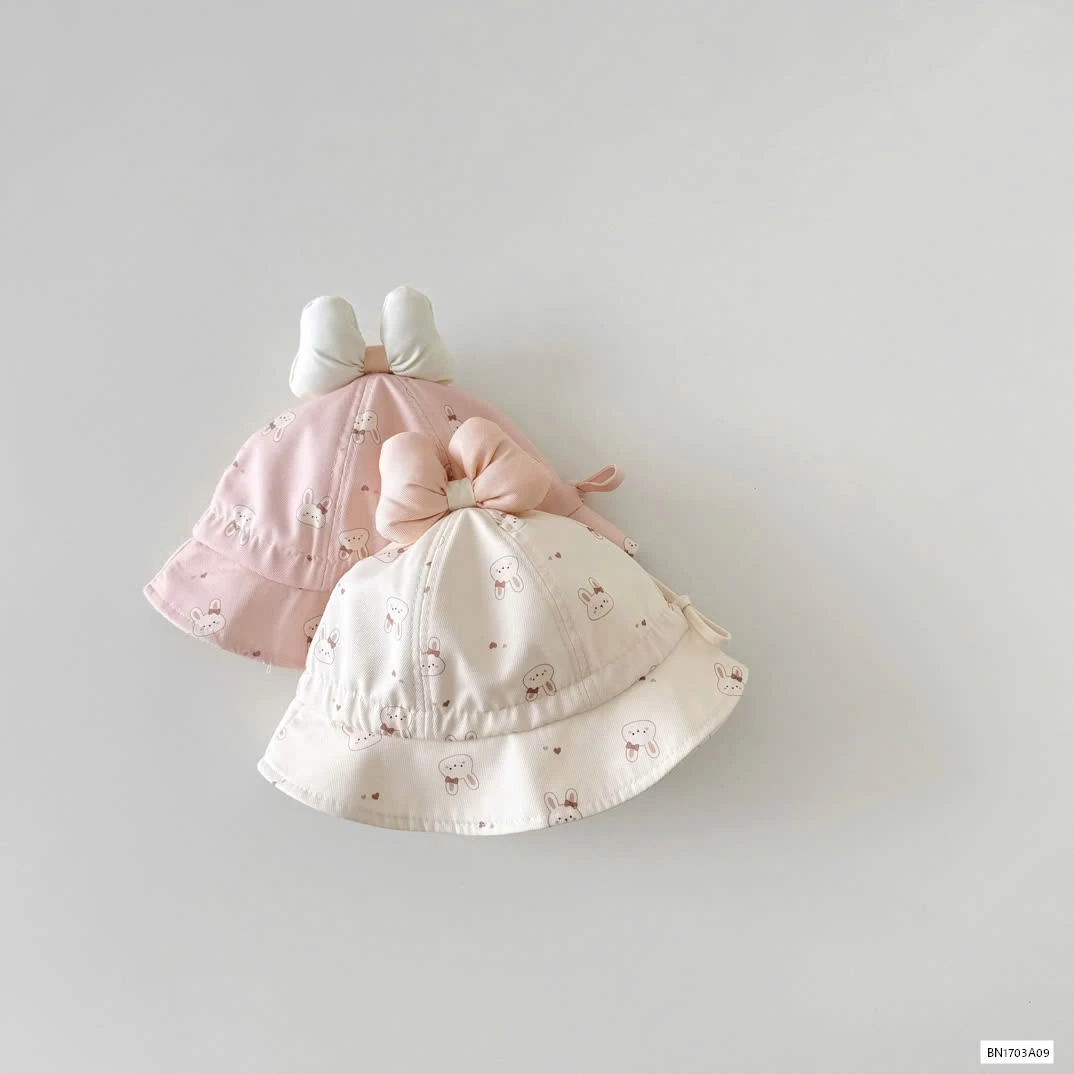 MŨ BÈO THỎ GẮN NƠ