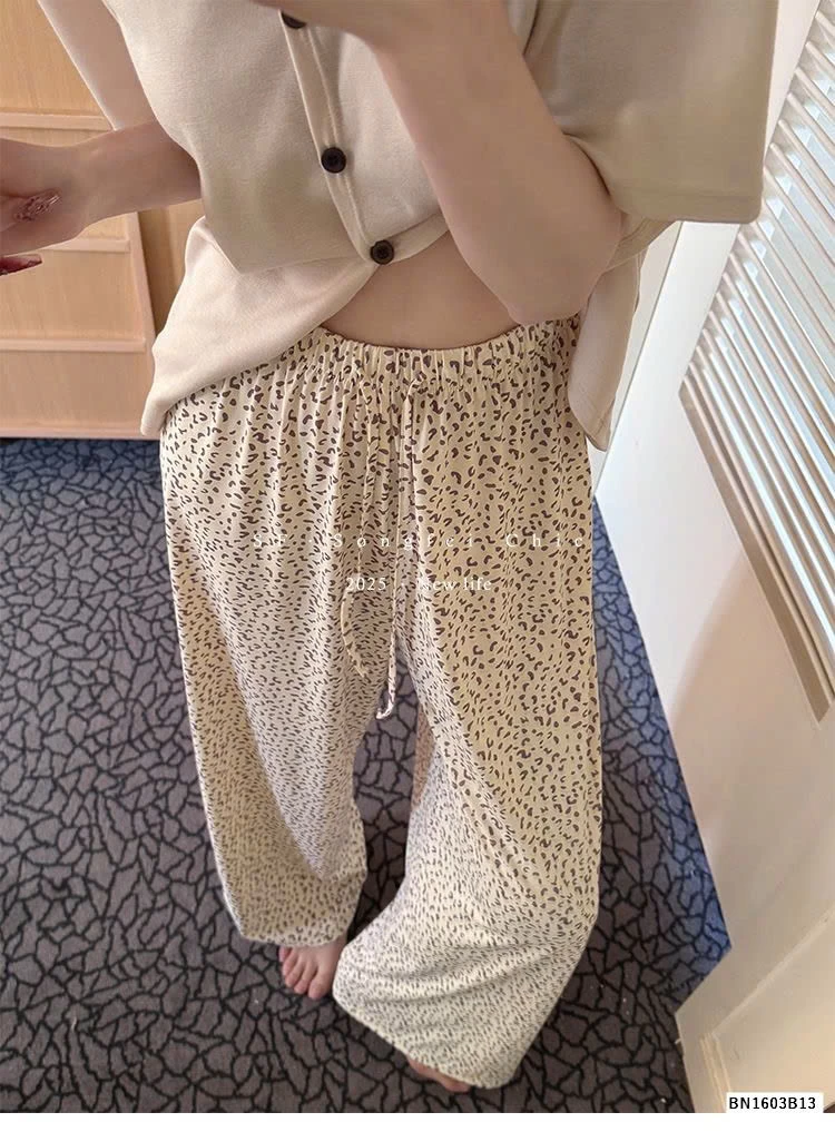 QUẦN COTTON MẶC NHÀ HỌA TIẾT