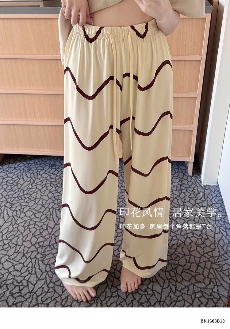 QUẦN COTTON MẶC NHÀ HỌA TIẾT