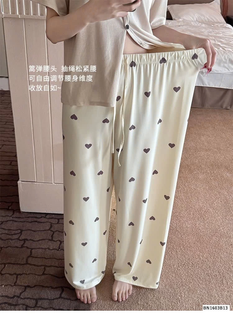 QUẦN COTTON MẶC NHÀ HỌA TIẾT