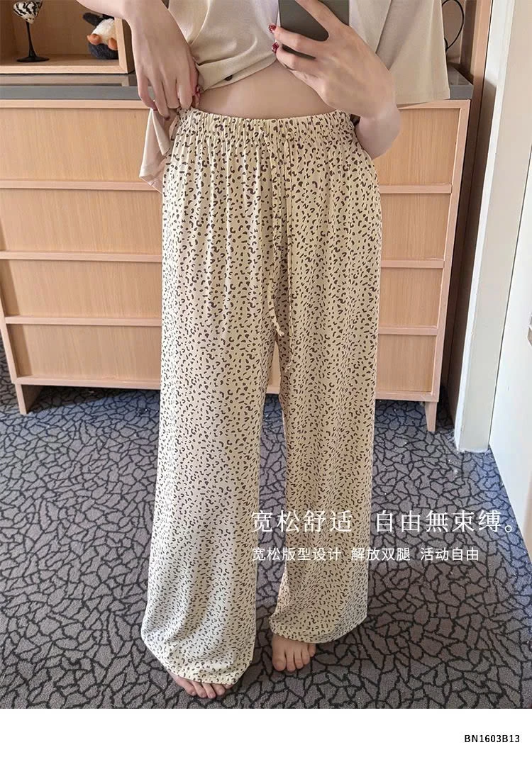 QUẦN COTTON MẶC NHÀ HỌA TIẾT