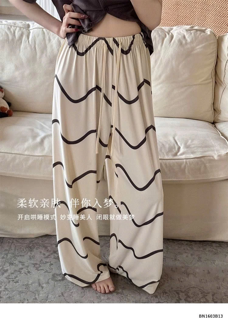 QUẦN COTTON MẶC NHÀ HỌA TIẾT